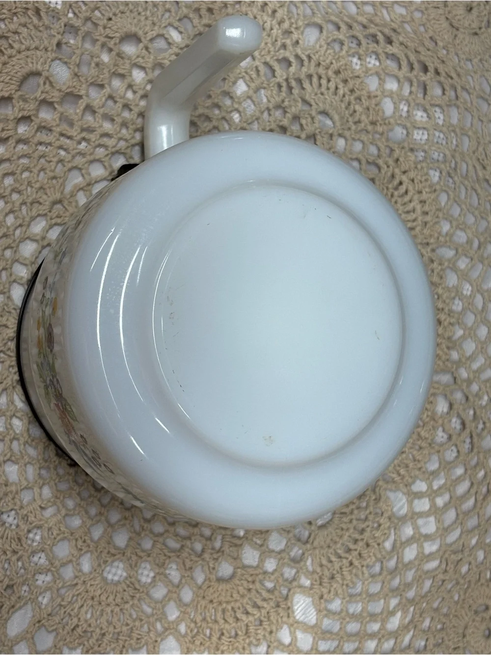 Classic Arcopal France Milk Glass Coffee Carafe Victoria Pattern